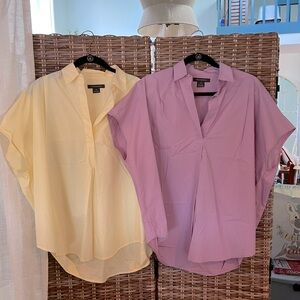 NEW French Connection Medium Popover Top Shirt Pastel Lavender LOVE!